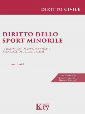 cover image of Diritto dello sport minorile